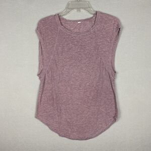 Lululemon Athletic Athletica Yoga Red Mesh Tank Top Sleeveless Running Workout